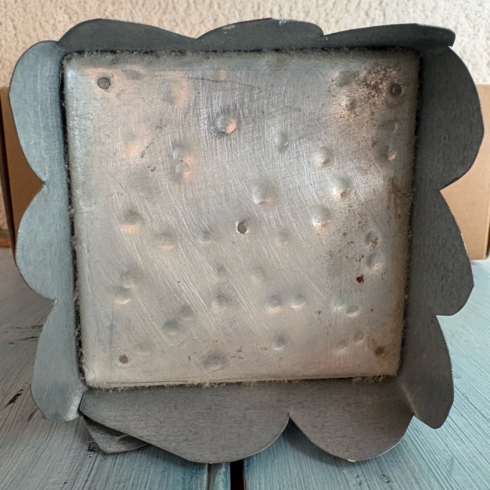 Artisan-Made Purple and Green Wood & Tin Decorative Candle Holder with Saying - Picture 15 of 16